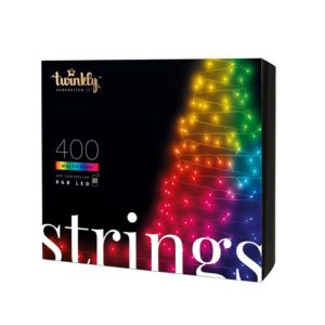 Viedā LED lampiņu virtene Twinkly Strings RGB, Gen II, 32m, 400LED, IP44, BT+WiFi