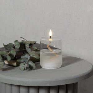 LED svece ar stikla kupolu Star Trading FLAMME FLOAT 13cm, IP20, 3xAAA, ar taimeri