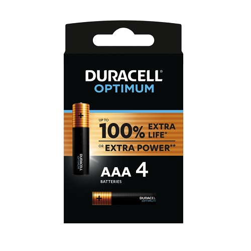 Baterijas Duracell Optimum 4X POWER BOOST™ AAA, LR03, 4gb