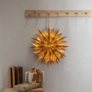 LED zvaigzne Star Trading Flinga 45cm, 40LED, WW, IP20, 3xAA, ar taimeri