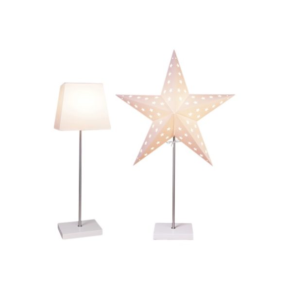 LED dekorācija Zvaigzne LEO 2in1, Star Trading, balta, 65x43cm, E14, Max. 25W, IP20