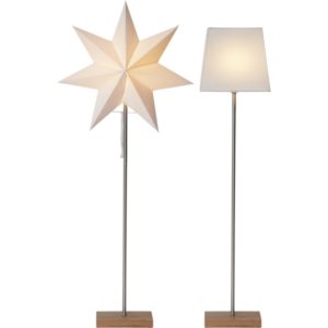 LED galda Zvaigzne Star Trading Moa 2in1 balta, 82x34cm, E14, Max. 25W, IP20