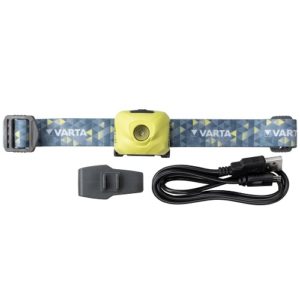 LED galvas lukturis lādējams Varta Outdoor Sports H30R Lime 3W, 300lm, IPX4, 47g, USB, DIM