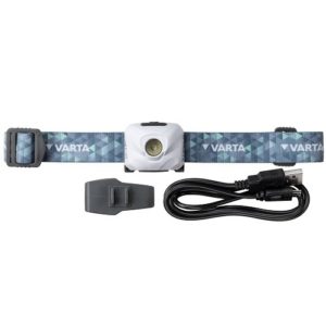 LED galvas lukturis lādējams Varta Outdoor Sports H30R White 3W 300lm, IPX4, 47g, USB, DIM