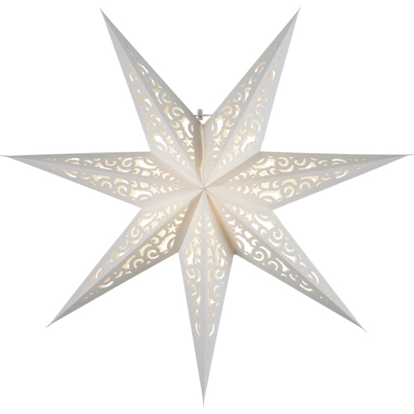 Papīra zvaigzne piekarama Star Trading Lace 45x45cm, balta
