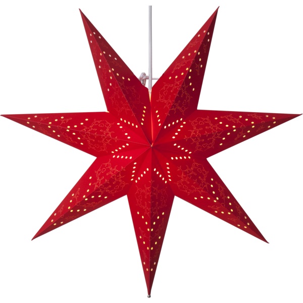 LED dekorācija Zvaigzne Star Trading Sensy, sarkana, 54x51cm, E14, Max. 25W, IP20