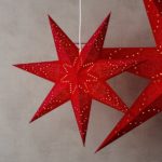 LED dekorācija Zvaigzne Star Trading Sensy, sarkana, 54x51cm, E14, Max. 25W, IP20