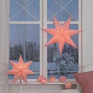 LED dekorācija Zvaigzne Star Trading Romantic, rozā, 54x54cm, E14, Max. 25W, IP20