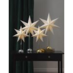 LED dekorācija Zvaigzne Star Trading LOTTIE, 55x35cm, 46LED, IP20, 3xAA, ar taimeri