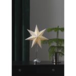 LED dekorācija Zvaigzne Star Trading LOTTIE, 55x35cm, 46LED, IP20, 3xAA, ar taimeri