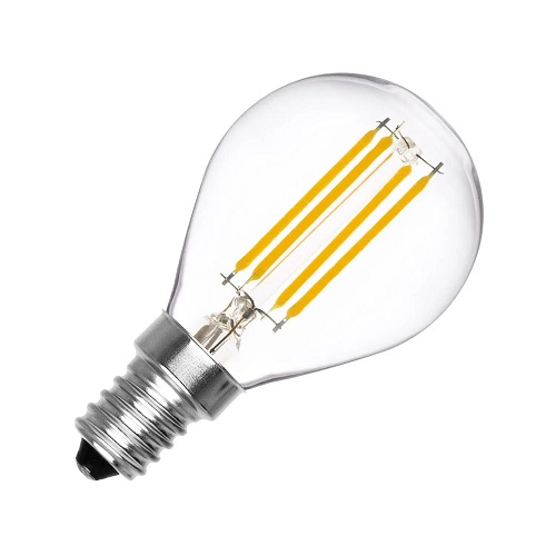 LED spuldze Brillight Filament E14, G45, 4W, 2700K, 430lm, 360°