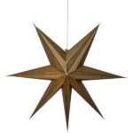 Papīra zvaigzne piekarama Star Trading Point 60x60cm, zelta