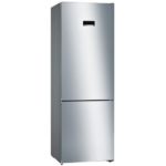 Ledusskapis ar saldētavu Bosch Serie | 4, 203x70cm, Inox dizaina, KGN49XLEA