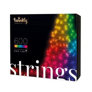 Viedā LED lampiņu virtene Twinkly Strings RGB, Gen II, 48m, 600LED, IP44, BT+WiFi