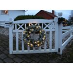 Āra mākslīgais vainags ar LED gaismām Star Trading Edmonton, 50cm, 30LED, WW, IP44