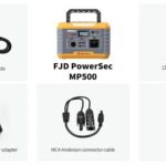 Pārnēsājama uzlādes stacija FJDynamics PowerSec MP500 EU, 500W, 520Wh, 8 Output+Wireless, Solar