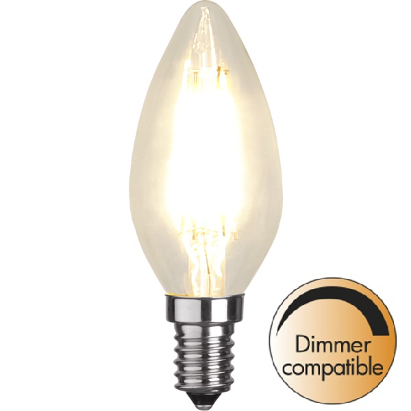 LED Spuldze Filament dimmējama Star Trading E14, C35, 4.2W, 470lm, 2700K, IP44