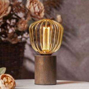 Dekoratīvā LED spuldze Star Trading Metal E27, G125, 4.3W, 180lm, 1800K, 3Step-DIM Memory