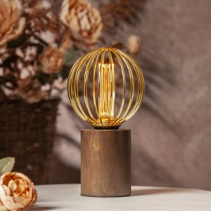 Dekoratīvā LED spuldze Star Trading Metal E27, G125, 4.3W, 180lm, 1800K, 3Step-DIM Memory