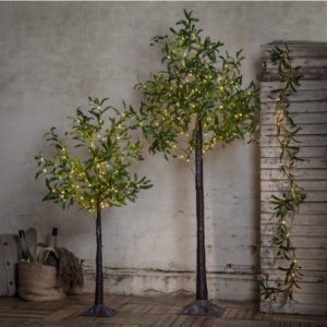 LED dekorācija mākslīgais olīvkoks Star Trading Olivec 1.8m, 178LED, WW, IP44