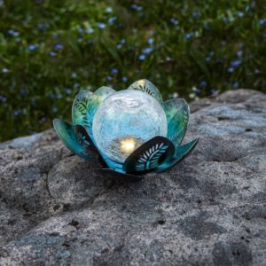 Dekoratīvais gaismeklis ar saules bateriju Star Trading Lilly 24cm, 1LED, sudraba, IP44