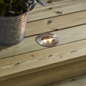 LED iebūvējams āra gaismeklis ar saules bateriju Star Trading Solar Decklight 12cm, 2LED, WW, IP44