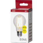 LED spuldze Filament Star Trading E27 A60 Clear 10.5W, 1500lm, 2700K, IP44