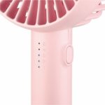 Bezvadu ventilators rokas Unold Handheld Breezy Swing, Osc. 120°, 4W, 5 ātrumi, 2000mAh, USB, rozā