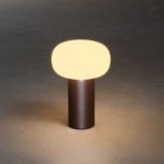 LED galda lampa uzlādējama Konstsmide Antibes, 19cm, 2.5W, 140lm DIM, CCT+RGB, IP54, Rust
