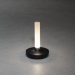LED lampa/vāze uzlādējama Konstsmide Biarritz USB, 25cm, 2.5W, 50lm, CCT, DIM, IP54, Black