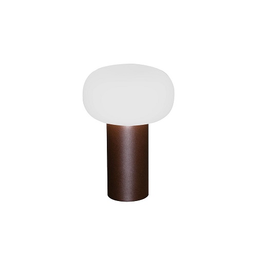 LED galda lampa uzlādējama Konstsmide Antibes, 19cm, 2.5W, 140lm DIM, CCT+RGB, IP54, Rust