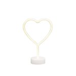 LED galda dekors Neona Konstsmide Heart Neon 30.5cm, 78LED, IP20, 3xAA, ar taimeri