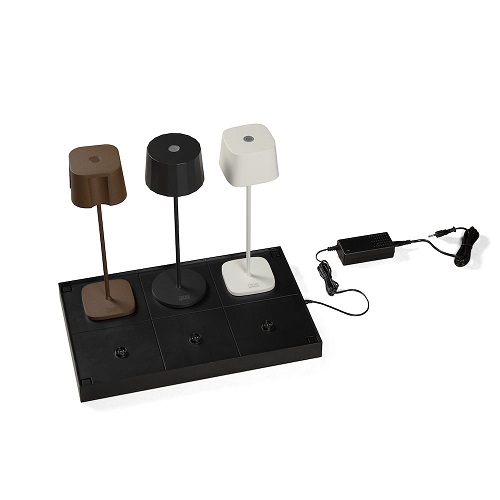 Uzlādes statīvs USB galda lampām Konstsmide Charger unit USB, 6 ligzdas, IP20, melns