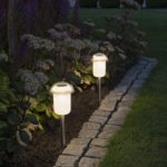 LED dārza gaismekļi ar saules baterijām 2gb. Konstsmide Assisi 2in1, 40cm, WW/RGB, IP44