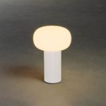LED galda lampa uzlādējama Konstsmide Antibes, 19cm, 2.5W, 140lm DIM, CCT+RGB, IP54, White
