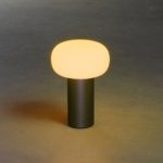 LED galda lampa uzlādējama Konstsmide Antibes, 19cm, 2.5W, 140lm DIM, CCT+RGB, IP54, Black
