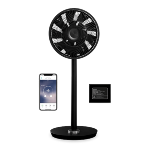 Viedais bezvadu ventilators Duux Whisper Flex Smart Black 29W, 51/88cm, 90°+100° osc., 26 ātrumi, 13-55dB
