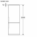 Ledusskapis ar saldētavu Bosch Serie | 6, 203x60cm, Inox Ner. tērauda, KGN39AIAT