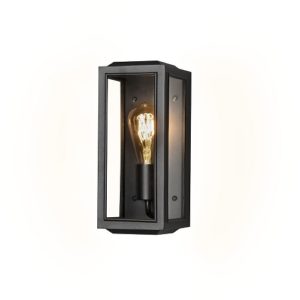 Fasādes sienas gaismeklis Konstsmide Carpi Small E27, IP44, Max. 60W, Steel, Black/Clear