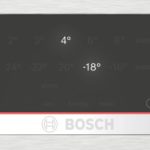 Ledusskapis ar saldētavu Bosch Serie | 6, 203x60cm, Inox Ner. tērauda, KGN39AIBT