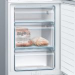 Ledusskapis ar saldētavu Bosch Serie | 4, 186x60cm, Inox dizaina, KGV36VLEAS