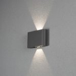 LED fasādes gaismeklis Konstsmide Chieri Adjustable 2×6W, 900lm, 3000K, IP54, Alu, Anthracite