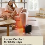 Keramiskais sildītajs Mill Compact PTC Fan heater, 1800W, 30m², 29cm, melns