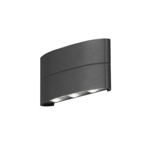 LED fasādes gaismeklis Konstsmide Chieri 6×1.2W, 400lm, 3000K, IP54, Alu, Anthracite