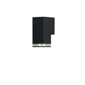 Fasādes sienas gaismeklis Konstsmide Pollux GU10, IP44, Max. 7W, 16.5cm, Alu, Black