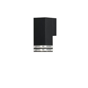 Fasādes sienas gaismeklis Konstsmide Pollux GU10, IP44, Max. 7W, 19cm, Alu, Black