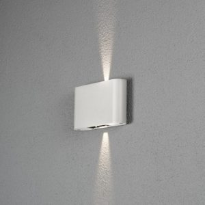 LED fasādes gaismeklis Konstsmide Chieri Adjustable 2×6W, 900lm, 3000K, IP54, Alu, White