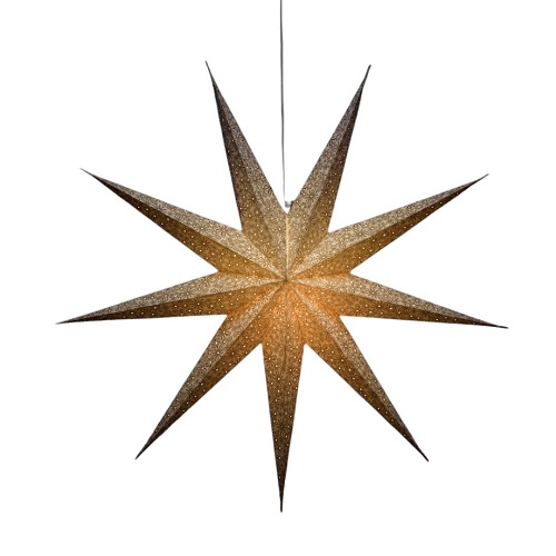 LED dekorācija zvaigzne Konstsmide 9 Points 115x115cm, E14, Max. 25W, IP20, Gold