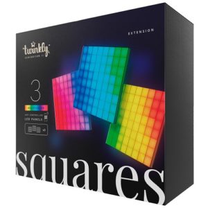 Viedie LED paneļi papildus 3gb. Twinkly Squares Extension, 16x16cm, 64RGB Pixels, IP20, BT+WiFi