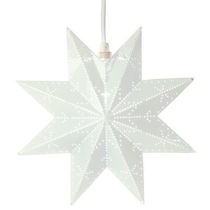 Dekorācija metāla zvaigzne Star Trading CLASSIC, 28cm, E14 Max. 25W, IP20, White
